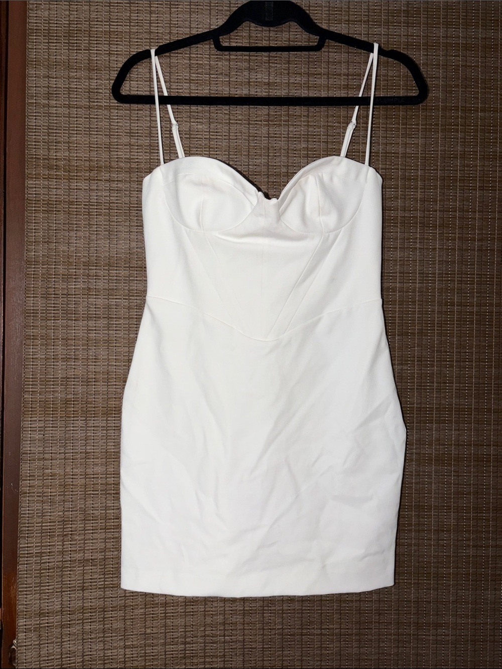 Zara White Spaghetti-Strap Mini Dress